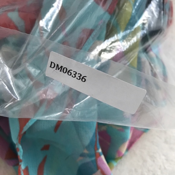 BCBGMaxazria Kimono Sheer Blue Floral Open Front OS - Picture 10 of 10